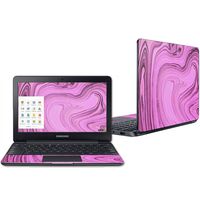Mightyskins Skin Compatible with Samsung Chromebook 3 11.6" - Pink Thai Marble | Protective, Durable, and Unique Vinyl Decal Wrap Cover | Easy to Apply, Remove, and Change Styles | Made in The USA