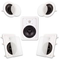 Acoustic Audio HT-65 in Wall in Ceiling 1250 Watt 6.5" Home Theater 5 Speaker System