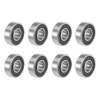 uxcell 698-2RS Deep Groove Ball Bearings Z2 8mm X 19mm X 6mm Double Sealed Carbon Steel 8pcs