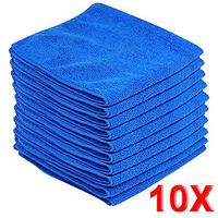 10pcs Microfiber Wash Clean Towels Cleaning Cloths Blue Car Furniture Cleaning Duster Soft Cloths 30x30cm