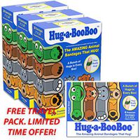 Hug-a-Booboo The Amazing Animal Hugging Kid Bandages 20 Count Box - Buy Packs and Save (Pack of 3) and Free Bonus Travel Pack