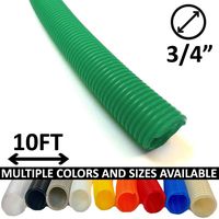 Electriduct 3/4" Split Wire Loom Tubing Polyethylene Flexible Conduit (0.75 Inch ID) - Green - 10 Feet