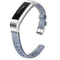 OenFoto Bands Compatible Fitbit Alta HR/Fitbit Alta/Ace, Adjustable Nylon Wristband Replacement Watch Band Strap Accessory Bracelet for Fitbit Alta HR/Fitbit Alta Smart Watch, Large Sky Blue