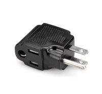 Hosa PWA-486 NEMA 5-15R to NEMA 5-15P Right Angle Power Adaptor