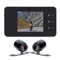 Eachbid 720P Motorcycle Dash Cam Front Rear Action Dual Lens Camera Motorcycle Security 3" LCD Screen 140 Wide Angle Car Recorder