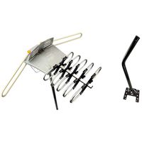 Super Amplified Outdoor Remote Controlled HDTV Antenna UHF/VHF FM Radio 360 Degree Motorized Rotation Kit with 75ft RG6 and clips Works UP TO 2 TV's- PREMIUM FLAGSHIP MODEL! Bonus Universal 20" J Mount Pole - No Extra Hassle!
