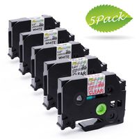 Replacement for TZe Tape 0.47 inch 12mm Laminated, Black on White(3-Pack), Black on Matt Clear(1-Pack), Red on Matt Clear(1-Pack), for Brother Ptouch PT-D210 PT1880 PTD400, by Markurlife