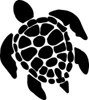 hBARSCI Sea Turtle Vinyl Decal - 5 Inches - for Cars, Trucks, Windows, Laptops, Tablets, Outdoor-Grade 2.5mil Thick Vinyl - Black