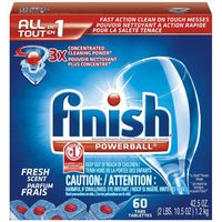 Finish All-in-1 Powerball Tabs - Fresh Scent, 60 Tablets/Box (4/Carton) - BMC- REC81158