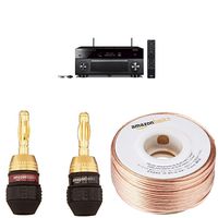 Yamaha AVENTAGE RX-A3080 9.2-ch (11.2-ch. processing) 4K Ultra HD AV Receiver with 16-Gauge Speaker Wire - 100 Feet and Banana Plugs - 6 pairs