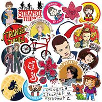 30PCS Pack Stranger Thing Stickers Set Anime Toy Sticker for Luggage Skateboard Motorcycle Laptop Waterproof Sticker