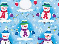 Pack of 1, Frosty Nights 26" x 417' Half Ream Roll Gift Wrap for Holiday, Party, Kids' Birthday, Wedding & Special Occasion Packaging