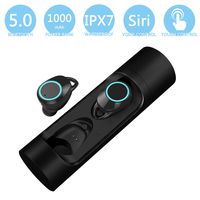 True Wireless Earbuds,Bluetooth 5.0 Touch Control Hi-Fi Stereo Bass Sound Wireless Earbuds,IPX7 Waterproof Mini in-Ear Sports Earphones Noise Cancelling Earbuds with Charger Case Android iOS
