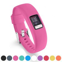 Watbro Bands for Garmin Vivofit 4, Smooth Silicone Replacement Wristbands for Garmin Vivofit 4 Activity Tracker, with Secure Metal Watch Clasp Buckle Straps Women Men Large Small