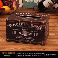 T-ZJHC European Creative Retro Tissue Box Home Room Bedroom Napkin Tray Living Room Coffee Table Storage, Light Gray