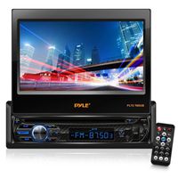 Single DIN Head Unit Receiver - in-Dash Car Stereo with 7" Multi-Color Touchscreen Display - Audio Video System with Bluetooth for Wireless Music Streaming & Hands-Free Calling - Pyle PLTS78DUB