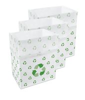 Clean Cubes 13 Gallon Disposable Trash Cans & Recycling Bins, 3 Pack (Recycle)