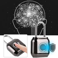 PBZYDU Fingerprint Padlock, Smart Keyless IP66 Waterproof Lock for Door Bike Wardrobe Suitcase Cabinet