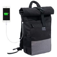 EverVanz Laptop Backpack Roll Top Water Resistant Rucksack with USB Port