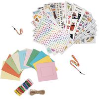 Holiday Accessory Gift Bundle for HP Sprocket, Prynt Instant Printer - 7 Fun Colorful Sticker Sets + 10 Hanging Frames Kit + Neck/Hand Strap
