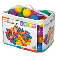 Intex 3-1/8" Fun Ballz - 100 Multi-Colored Plastic Balls, for Ages 2+