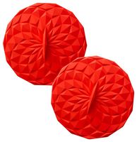 GIR: Get It Right Premium Silicone Round Lid, 4 Inches, Red, 2 Pack