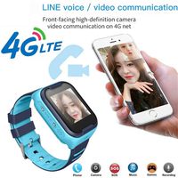 Yukuai Kids A36E GPS Tracker Smart Watch Telephone for Kids Call for Children's with Waterproof SOS Location Device Tracker Baby Safe Anti-Lost Activity Monitor (Blue)