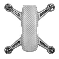 GBSELL Luxury Carbon Fiber Skin Wrap Waterproof Stickers For DJI SPARK Accessories (Silver)