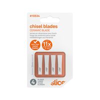 Slice 10534 Chisel Blade, Finger-Friendly Edge, Safer Choice, Never Rusts, Lasts 11x Longer Than Steel, Precision Scraping, Scratchboard Art, Sculpting