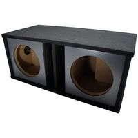 Car Audio Dual 10" Slot Vented Paintable Baffle Stereo Sub Box Enclosure