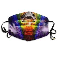 Unisex Illuminati Colorful Printed Cotton Mouth-Masks Face Mask Polyester Anti-dust Masks