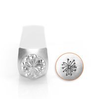 ImpressArt Design Stamps, Metal Punch Stamp 'Dandelion' 6mm (1/4 Inch) Design, 1-Pack