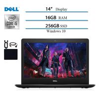 Dell Inspiron 2020 Newest 14 inch Laptop, Intel Core i5-1035G4 (Up to 3.7GHz) 10 Generation, 16GB RAM, 256GB SSD, HDMI, WiFi, Intel UHD Graphics, Bluetooth, Windows 10 w/ Saiborie Accessories