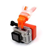 TELESIN Surfing Skating Shoot Dummy Bite Mouthpiece holder Mouth Mount Adapter for GoPro Hero6 Hero 5 Black,Hero 5 Session,Hero 4 Session, 4/3+/3/2/1 Camera,SJ Cam,Xiaomi Yi ,Osmo Action(Orange)