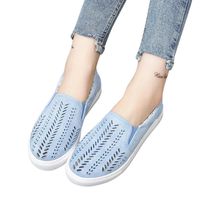Hemlock Women Flat Shoes Leisure Boat Shoes Working Shoes Summer Beach Sandals Round Toe Shoes (US:8, Blue)