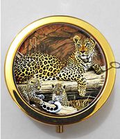 BlackKey Animal Leopard 3-Compartment Decorative Pocket Gift Box Case Organizer for Pill, Color 2 -1813