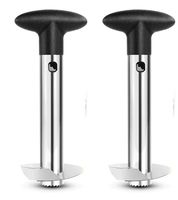 2 Pack Pineapple Slicers Corer Tools Stainless Steel Remove Peel Cut