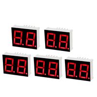 uxcell Common Cathode 10 Pin 2 Bit 7 Segment 0.98 x 0.75 x 0.31 Inch 0.55" Red LED Display Digital Tube 5pcs