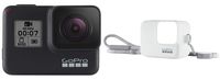 GoPro HERO7 Black + White Lanyard Sleeve - Waterproof Digital Action Camera with Touch Screen 4K HD Video 12MP Photos Live Streaming Stabilization