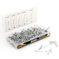 Tradespro 836341 Aluminum Rivet Assortment, 500-Piece, Multiple Sizes
