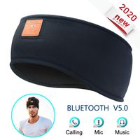 MOITA Sleep Headphones Bluetooth Sports Headband, Wireless Sports Headband Headphones with Ultra-Thin & Soft Sponge Stereo Speakers for Sleeping, Traveling, Jogging, Running, Meditation (Black)