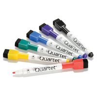 Quartet Dry Erase Markers, Whiteboard Markers, Fine Point, Mini, Magnetic, ReWritables, Classic Colors, 6 Pack (51-659312Q)