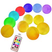 12 PACK Floating Pool Lights Waterproof 3 inch Flashing LED Ball Light Battery Operated Pool Balls Color Changing Mood Lamp Decor Orb with Remote Garden Decor Bath Toys for Indoor Outdoor Decoration