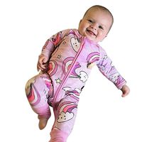 Sharemen Newborn Baby Boy Girl Letter Long Sleeve Romper Bodysuit Outfit Clothes (6-12 Months, Pink13)