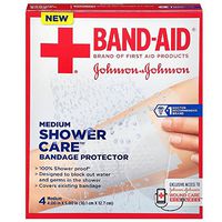 BAND-AID Shower Care Bandage Protector, Medium 4 ea (Pack of 5)