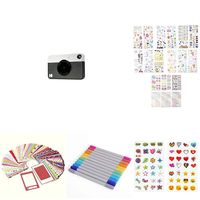 KODAK PRINTOMATIC Digital Instant Print Camera (Black) with 2ʺx3ʺ Premium Zink Photo Paper (20 Sheets), Soft Camera case, Zink Paper Unique Colorful Stickers & Photo Album Accessories