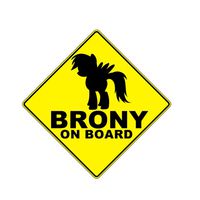 Brony On Board OriginalStickers0126 Set Of Two (2x) Stickers , Laptop , Ipad , Car , Truck , Size 4 inches on Longer Side