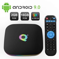 Android 9.0 TV Box Q Plus Smart Media Box 2 GB RAM 16GB ROM H6 Quad Core WiFi 2.4G Ethernet USB 3.0 Support 6K Ultra HD Internet Video Player