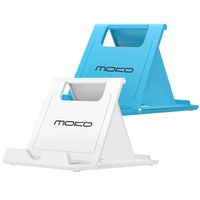 MoKo [2 Pack] Phone/Tablet Stand, Foldable Holder for Devices(6-11") Fit iPhone 11 Pro Max/11 Pro/11, iPad 10.2" 2019, iPhone Xs/Xs Max/Xr/X, iPad Air 3, Mini 5, Galaxy Note 10 Plus, White + Blue