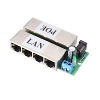uxcell 4 Port POE Injector Splitter DC 12-48V Power Over Ethernet Injector Adapter Power Supply Module